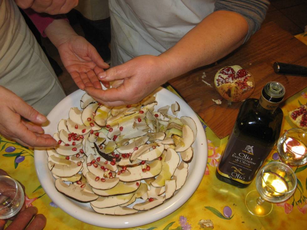 La Rogaia Kochkurs Carpaccio di funghi porcini